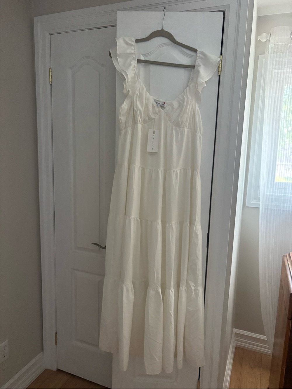 Endless Rose Cream Ruffle Bodice Maxi Dress